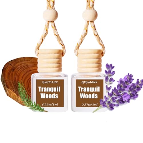 Image of Car Air Freshener Hanging, Essential Oil Diffuser for car, Freshener Cute and Long Lasting Air Freshener for Car(2pcs Tranquil Woods)