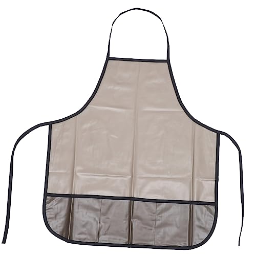 Gatuida Grembiule Parrucchiere in Grigio Mantellina Antifatica Per Barbiere Con Tasca Ampia Oilproof e Asciugatura Rapida Per Tinta Capelli e Styling Professionale