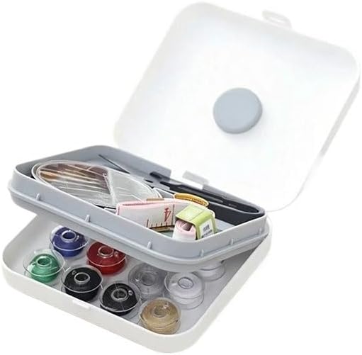 LWECMGSA ABS Portable Household Needle Thread Box Magnetic Attachment and Tools Bag Set