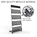 TONGMO Magazine Rack: Floor-Standing 4-Layer with Wheels, Brochure Display Stand, High-hardness metal for Exhibitions, Office, and Any Organization Requiring Information Display(Black)