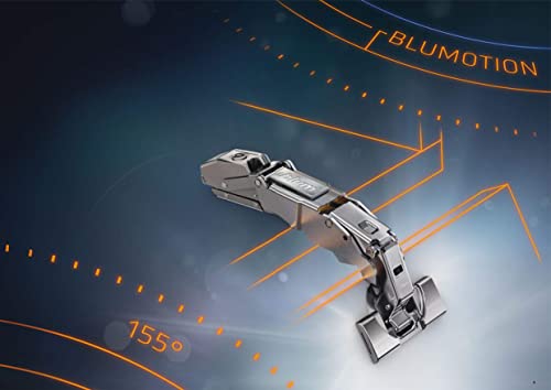 Blum 155 Degree Soft Close Cabinet Hinges Full Overlay Soft Close Door Frameless Hinges With Cabinet Bumpers & Screws Lazy Susan Corner Cabinet Door Hinges Concealed European Hinges 2 Pack #TOP7