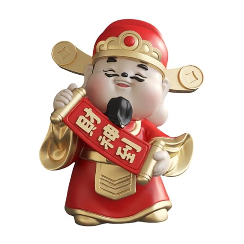 Figurine de divinit&eacute; de richesse Feng Shui d&eacute;coration d int&eacute;rieur bureau prosp&eacute;rit&eacute; dor&eacute;