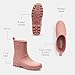 COACH Women's Ryder Rainboot Rain Shoe, Pink Petal, 8