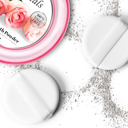 image for R-NEU 2 Pack Body Powder for Women with Powder Puff, 100% Talc-Free, E