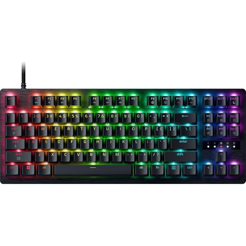 Razer Huntsman V3 TKL 8KHz Esports Gaming Keyboard — Analog Optical Switches Gen 2 with Rapid Trigger, Adjustable Actuation, Snap Tap, PBT Keycaps, True 8000hz Polling Rate, Onboard Memory — Black