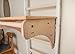 BenchK 712W Wallbar, Stall Bar, Power Tower, Gymnastic Ladder with Beech Wooden Pull Up Bar, Chin Up Bar and Adjustable BenchTop Used as a Desk. for Hanging Exercises, Home, Office