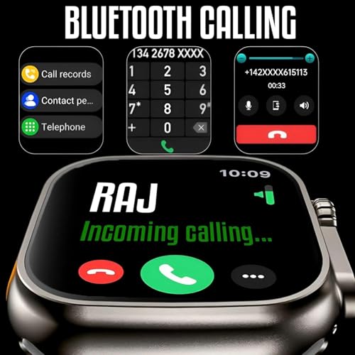 Image of chaebol HD Display Smartwatch for Men & Women | Bluetooth Calling | Heart Rate | Sleep Monitor | 113+ Sports Modes | Step Counter | IP67 Waterproof | Smartwatch for Android & iOS - (Black)