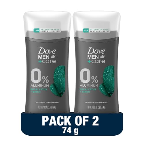 Dove Men+ Care Antiperspirant Deodorant Stick Eucalyptus & Birch Moisturizer 72H Protection 74g x 2