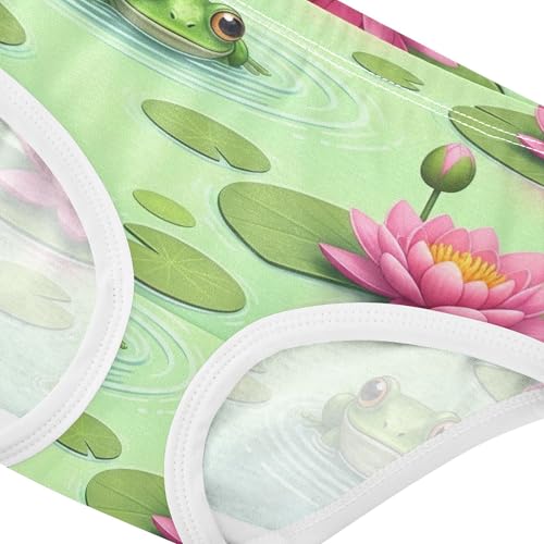 Cute Frogs Lily Pads Summer Girls Underwear Toddlers 2t Cotton Panties for Girl Colorful Undies Kids Briefs4