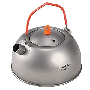 Benkeg Titanium Teapot 600 ml Titanium Teapot for Cooking Water Coffee Teapot for Outdoor Camping Hiking Backpack
