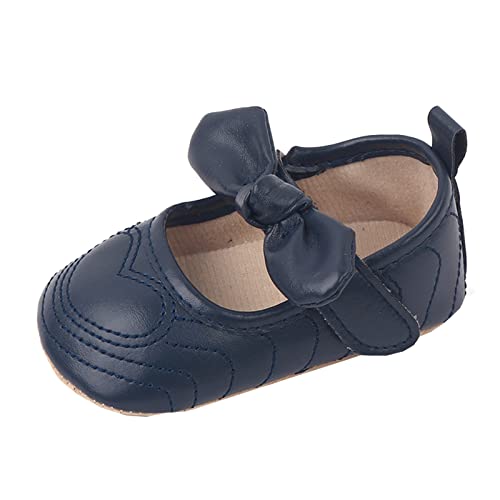Infant Girls Single Shoes Bowknot First Walkers Shoes Infant Soft Bottom Breathable Princess Boys Dress Shoes Size 4