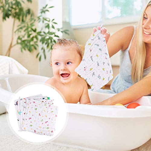 EXCEART 6 PeÃ§as de AlgodÃ£o AlgodÃ£o Toalha de BebÃª Toalha de Rosto Babadores para BebÃª RecÃ©m-Na