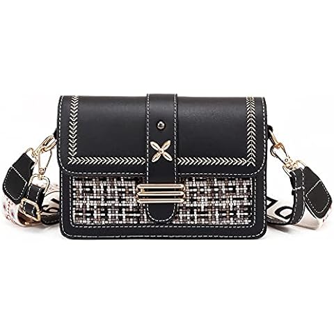 zhongningyifeng Bolso bandolera de cuero resistente al agua con diseño de punto Cover