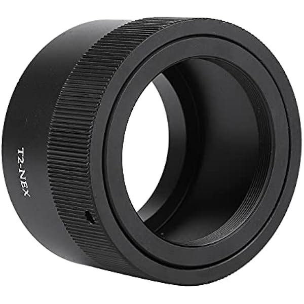 Generic Adapter T2 do Obiektywu Metalowy, Ręczny Adapter do Aparatów z Mocowaniem E, Kompatybilny z Korpusem Aparatu Bezlusterkowego, Anodowany