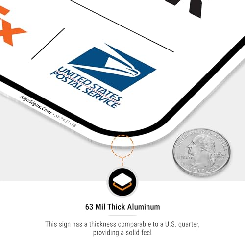 Image of Package Delivery Sign, Delivery Instructions Deliver All Package to Front Door Sign, 12x18 Inches, Rust Free .063 Aluminum, Fade Resistant, Made in USA