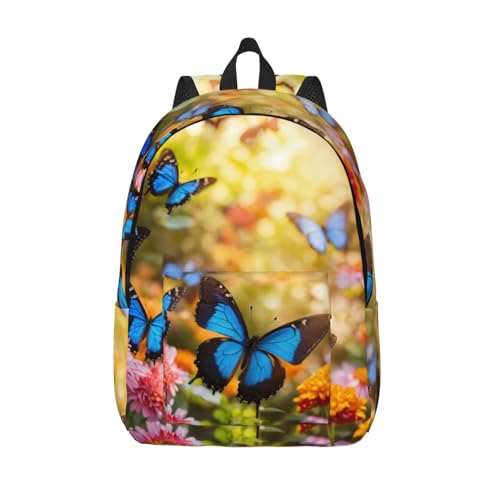 Sac à dos universitaire EdWal floral bleu pour étudier et s'évader le week-end avec son PC