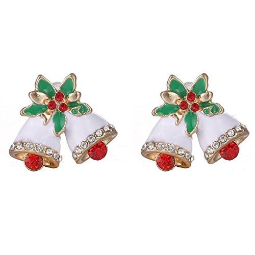 Qinlee Christmas Dangle Earrings for Women Girls Christmas Tree Stockings Angel Deer Snowflake Bells Earrings