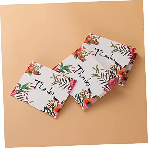 Tofficu 50 peças cartão de desejo cartão de flores de massagem cartões de agradecimento cartões de f