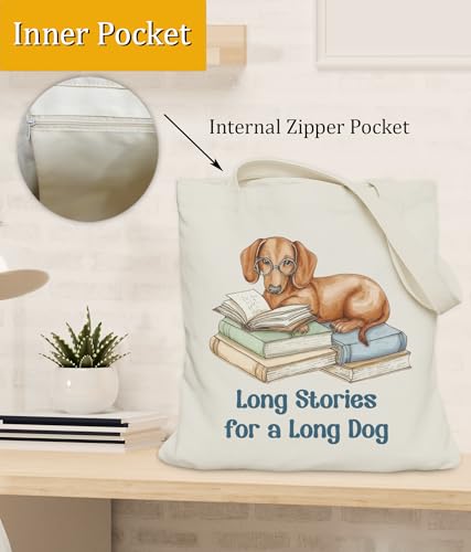 Image of Book Lovers Gifts Tote Bag for Bookish Readers, Aesthetic Book Tote Bag for Librarian, Medium Size with Inner Pocket