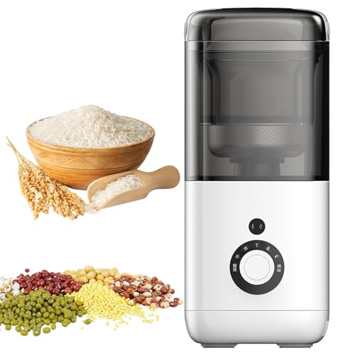 300W Domestic Rice Milling Device, 480ml Automatic Bran Separator, 7 Precision Milling Settings and Smart Timer, 3 Minutes to Generate Rice for Various Grains & Cereals