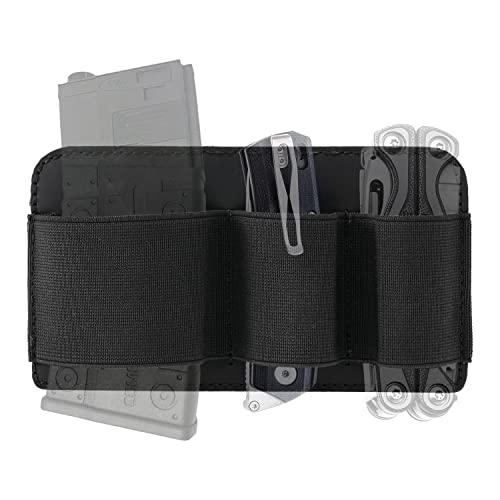 VIPERADE PL6 - Parche organizador elástico con gancho, de cuero lateral EDC para herramienta multiple,alicates, bolígrafo, linternas, batería, engranajes dentados EDC para organizar tu bolsa diaria Cover