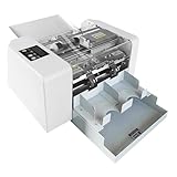 Elektrischer Visitenkartenschneider A4, Papierschneidemaschine mit Sicherheitsfunktion, 4000 Karten/Stunde, automatischer Einzug, Zählfunktion, für Namens- und Einladungskarten