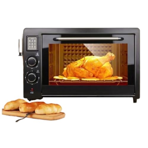 Horno eléctrico de Escritorio de 48 litros, Horno de 1800 W, Temperatura Ajustable de 0 a 250 ℃, Temporizador de 60 Minutos, Tubo Calefactor por Infrarrojos, Que Incluye Bandeja para Hornear