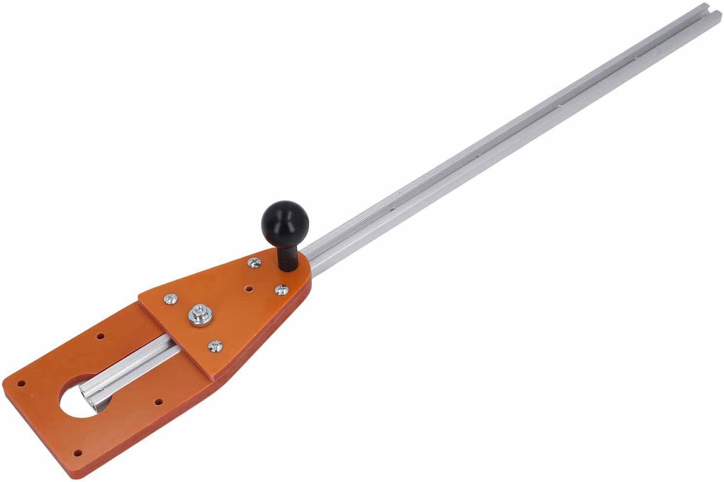 フライスベースプレートルータースロッティングプレート、木工フリップボードサークルフライスキット、600mmアルミニウム合金レール付き