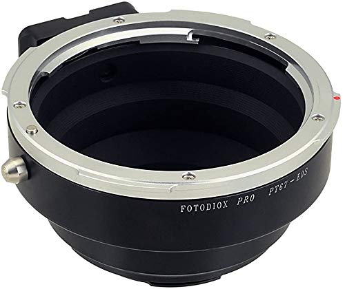 Image of Fotodiox Pro Lens Adapter Compatible with Pentax 6x7 (P67, Pk67) to Canon EOS (EF, EF-S) D /SLR Camera Body - Gen10 Focus Confirmation Chip