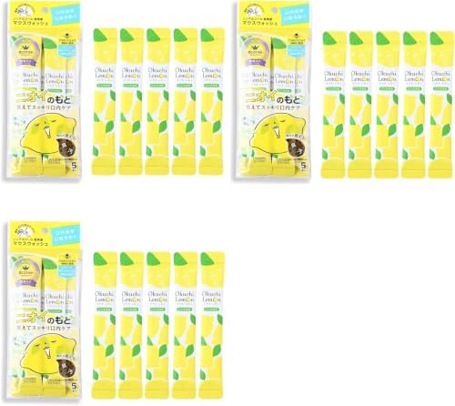 OKU-CHI Lemon Mouthwash, 15 Sticks, 11 mL Each, 3 Packs, Alcohol-Free image 2