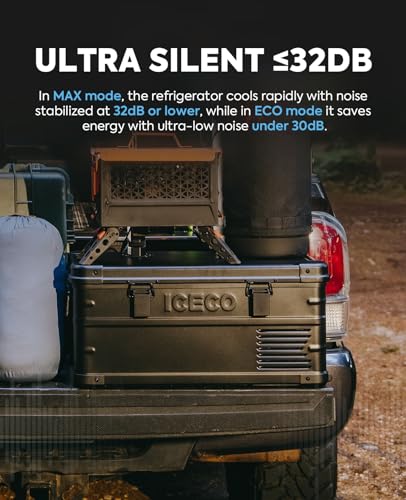 Image of ICECO APL20 Portable Refrigerator, 21 Qts 12 Volt Fridge Freezer, Aluminum Car Fridge with SECOP Nano Compressor, Electric Cooler Powered by AC /DC or Solar, -4℉~68℉, Refrigerator for Vehicles, RV