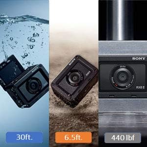 Miniatura 9 de Sony Cyber-Shot RX0 II - Paquete de cámara ultracompacta de 15,3 MP con tarjeta de memoria MicroSDXC UHS-I de 128 GB y agarre de disparo y trípode