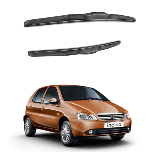 Image of Oshotto Frameless (O.E.M Type) Replacement Wiper Blades Compatible with Tata Indica (24 inch / 17 inch)