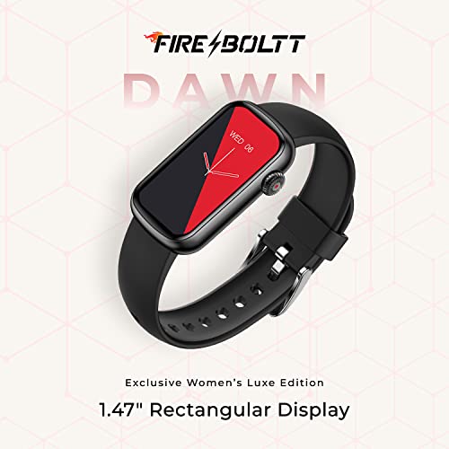 Image of Fire-Boltt Dawn Rectangle 1.47 inch Girls Smartwatch with Bigger Batter, Yoga, 172 * 320 Pixel Resolution, 360 Health Coverage