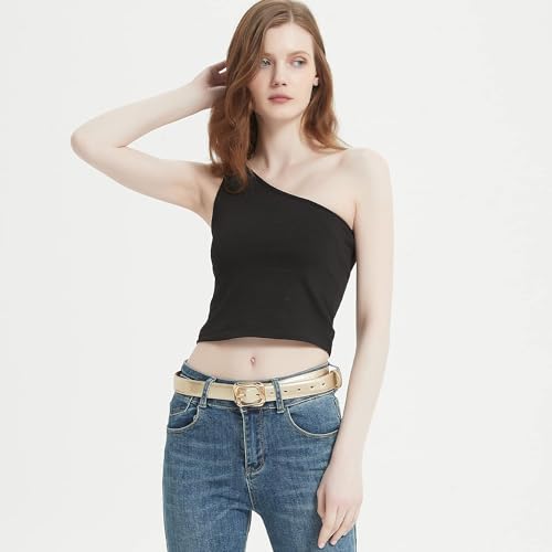 Women Gold Leather Belts Sparkly Jeans Pants Belt Shiny Club Party Dresses Belt3