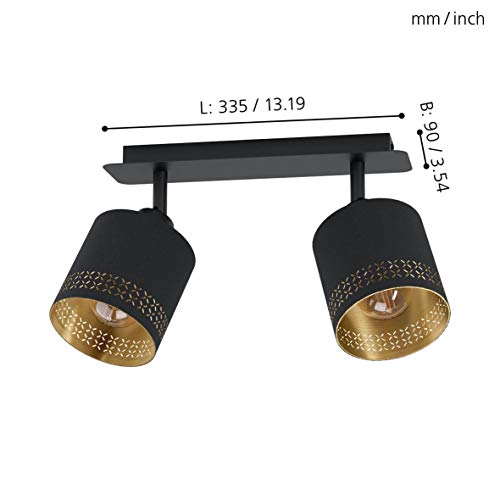 Eglo Plafoniera Esteperra Nero/Oro 2 Luci - 5