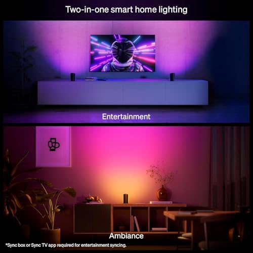 Image of Philips Hue Play Smart Wall Washer, Black (Pack of 4)