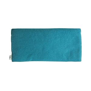 Peacegoods Unscented Eye Pillow – Made from Soft Cotton Flannel – Weighted filled with Flax Seed Microwavable – Yoga Massage Headache Sleep Made USA – teal green turquoise blue