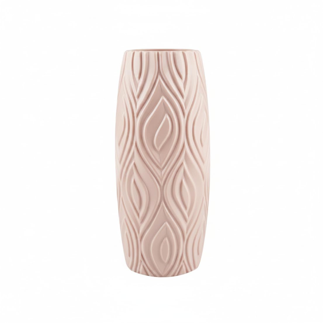 Xdyyjrasa Small Vase for Flowers - 3.15x9.06 Inch Unbreakable Plastic Vase, Ceramic-Look Nordic Style Decor for Living Room, 8x23cm Style-1