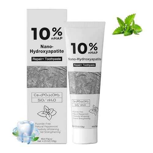 10% Hydroxyapatite Toothpaste,Hydroxyapatite Enamel Care Toothpastes,for Sensitive Teeth, Daily Protection,Fresh Breath