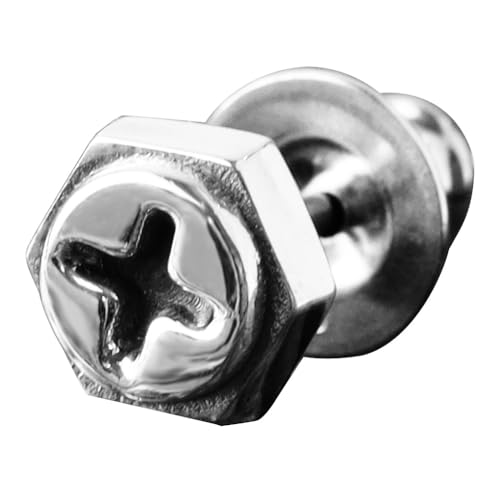 [ドクターモンロー]Dr MONROE プラス ネジ シルバー925 ピアス 1P 片耳用 メンズ 螺子 機械 メカニック モチーフ スチームパンク シンプル