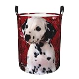 Imprimé mignon : le sac à linge imprimé chiot dalmatien adopte un design imprimé charmant et élégant, qui ajoute une touche esthétique à la décoration de la chambre et améliore l'apparence générale de l'espace