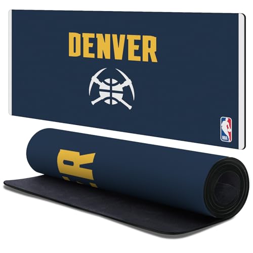 Tapis de souris XL Denver Nuggets sous licence officielle NBA pour bureau de gaming 900x400mm