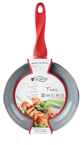 Sarten 30Cm Soft Touch Rojo San Ignaciothais En Oferta San Ignacio Sarten 30Cm Soft Touch Thais, Aluminio, Rojo Y Gris, 30X11X7 Cm