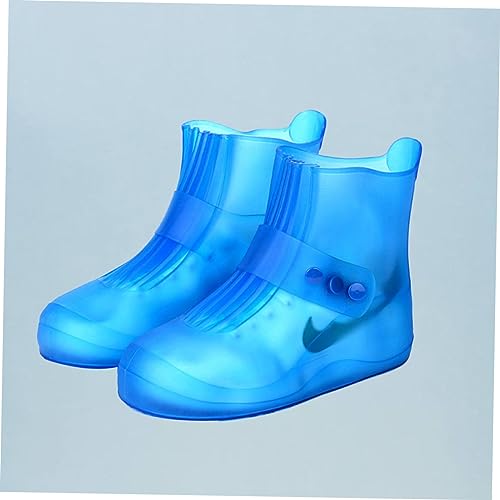 Cubiertas antideslizantes para calzado jojofuny, 1 par, resistentes al desgaste, para lluvia, para hombres y mujeres, para actividades al aire libre, color azul miniatura 5