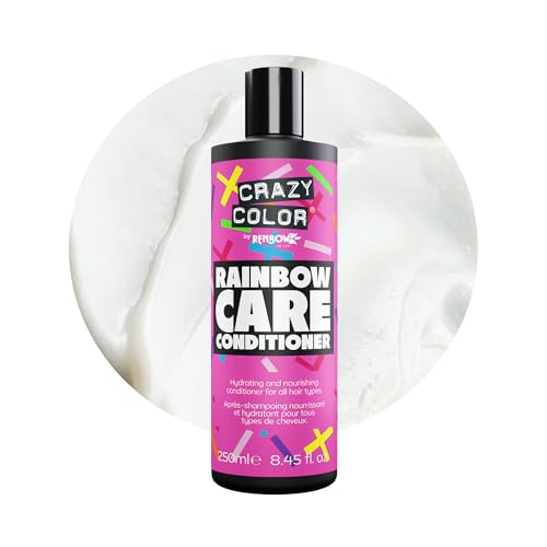 Crazy Color Rainbow Conditioner for Dyed & Bleached Hair Nourish, Protect & Cleanse. Preserve Hair Colour, Pigment Compatible 250 ml