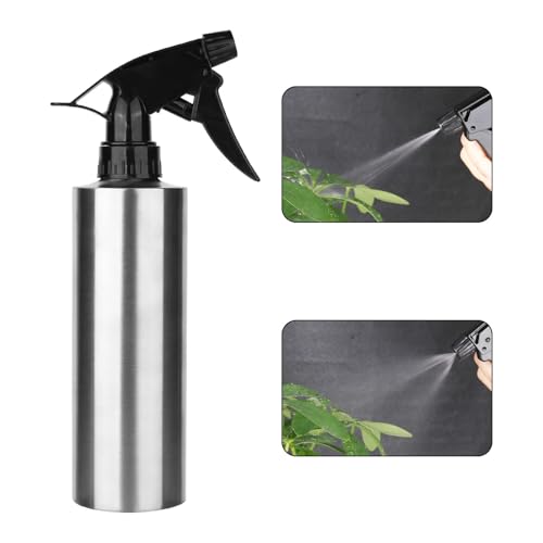 bssmmai Vaporisateur pour plantes, flacon pulvérisateur en acier inoxydable pour plantes, vaporisateur d'eau, arrosoir en métal (350 ml)