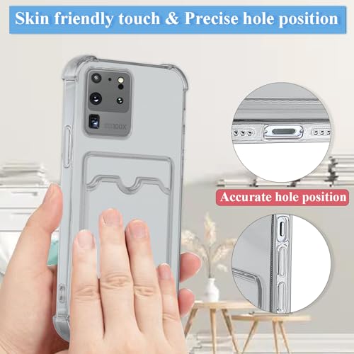 Coque Samsung S20 Ultra avec porte-carte grise en silicone souple antichoc - 4