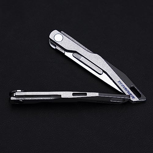 Titaner Titanium Edc Folding Small Pocket Scalpel Knife,Surgical Keychain Knives For Outdoor Skinning,Utility Knife,Craft Exacto Knife Blades Suitable For Pedicure, Fishing, Skinning (Falcon) #TOP6