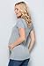 My Bump Women's Maternity Front Pleat Short Sleeve Casual Top(Made in USA)(H Grey Solid, X-Large)
